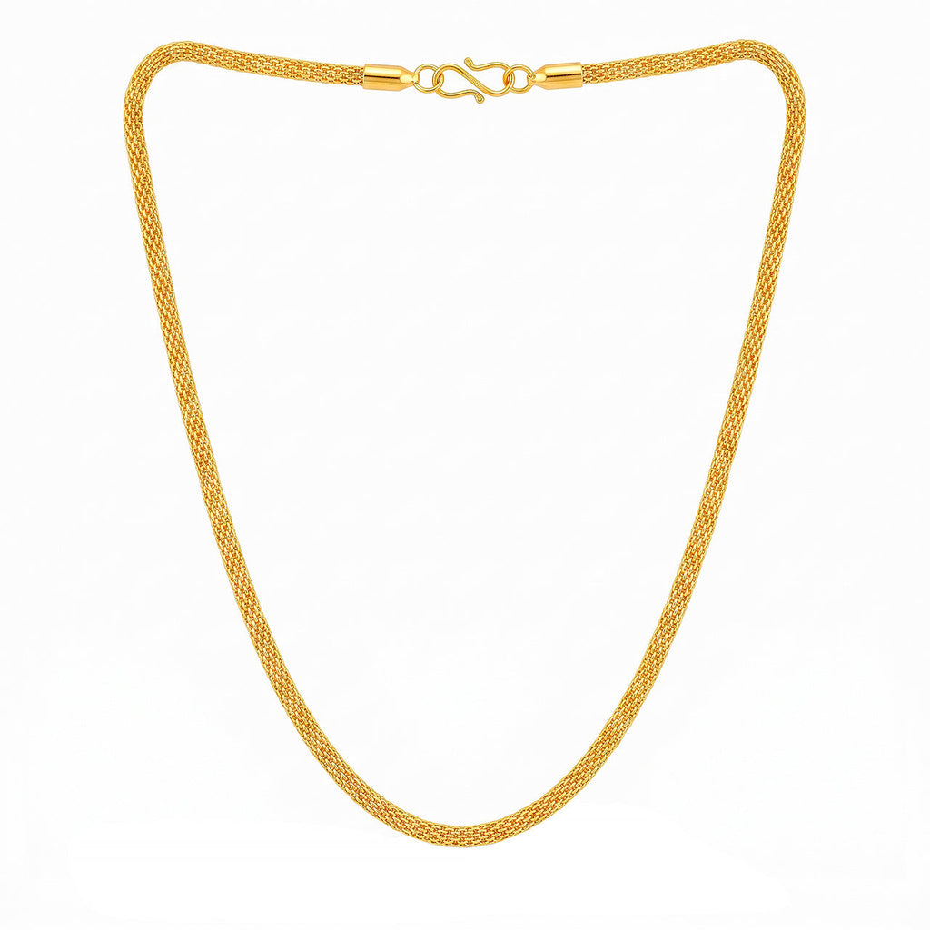 Desihi Necklace Anti-Tarnish Gold Plated Mesh Chain