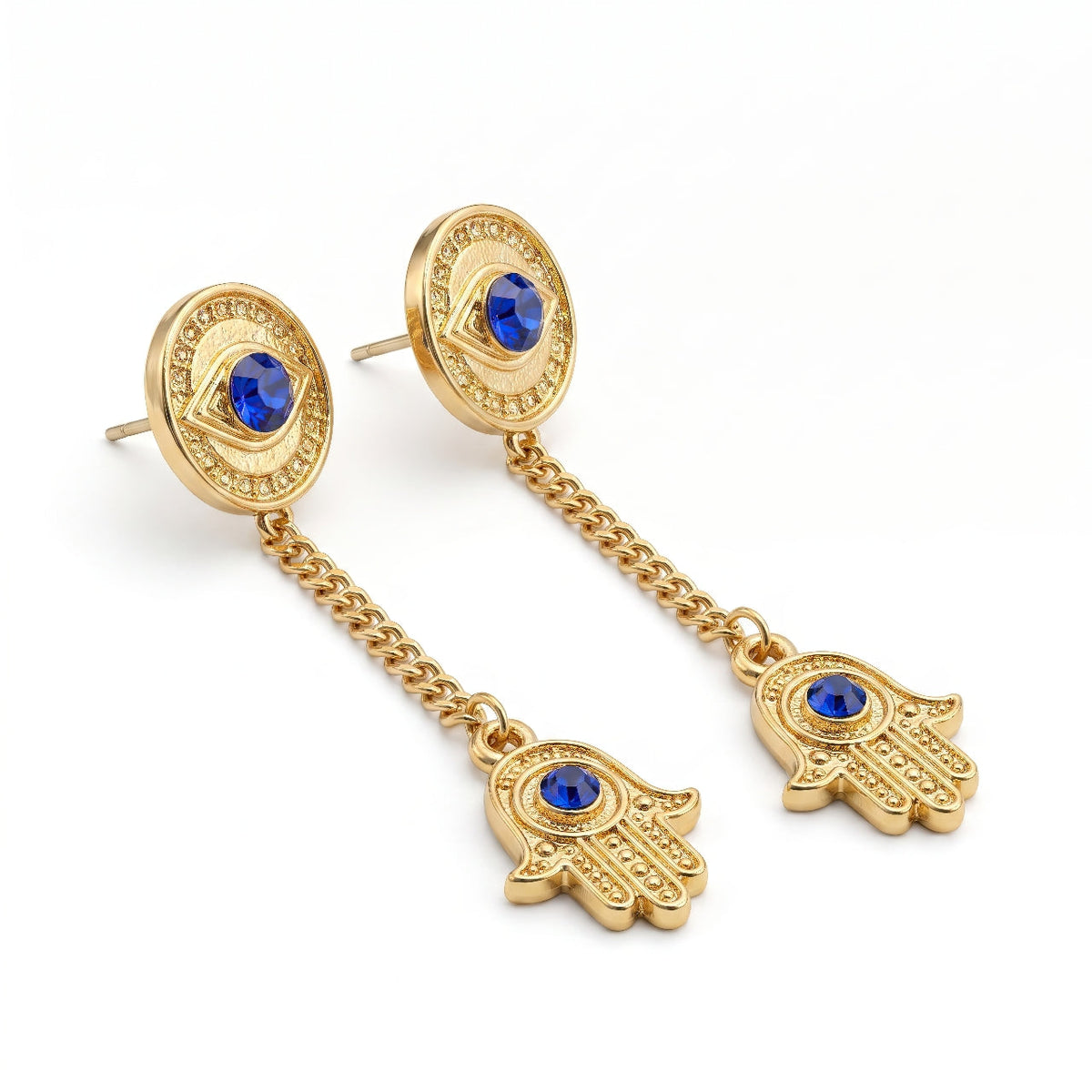Desihi Earrings Anti-Tarnish Evil Eye Hamsa Drops