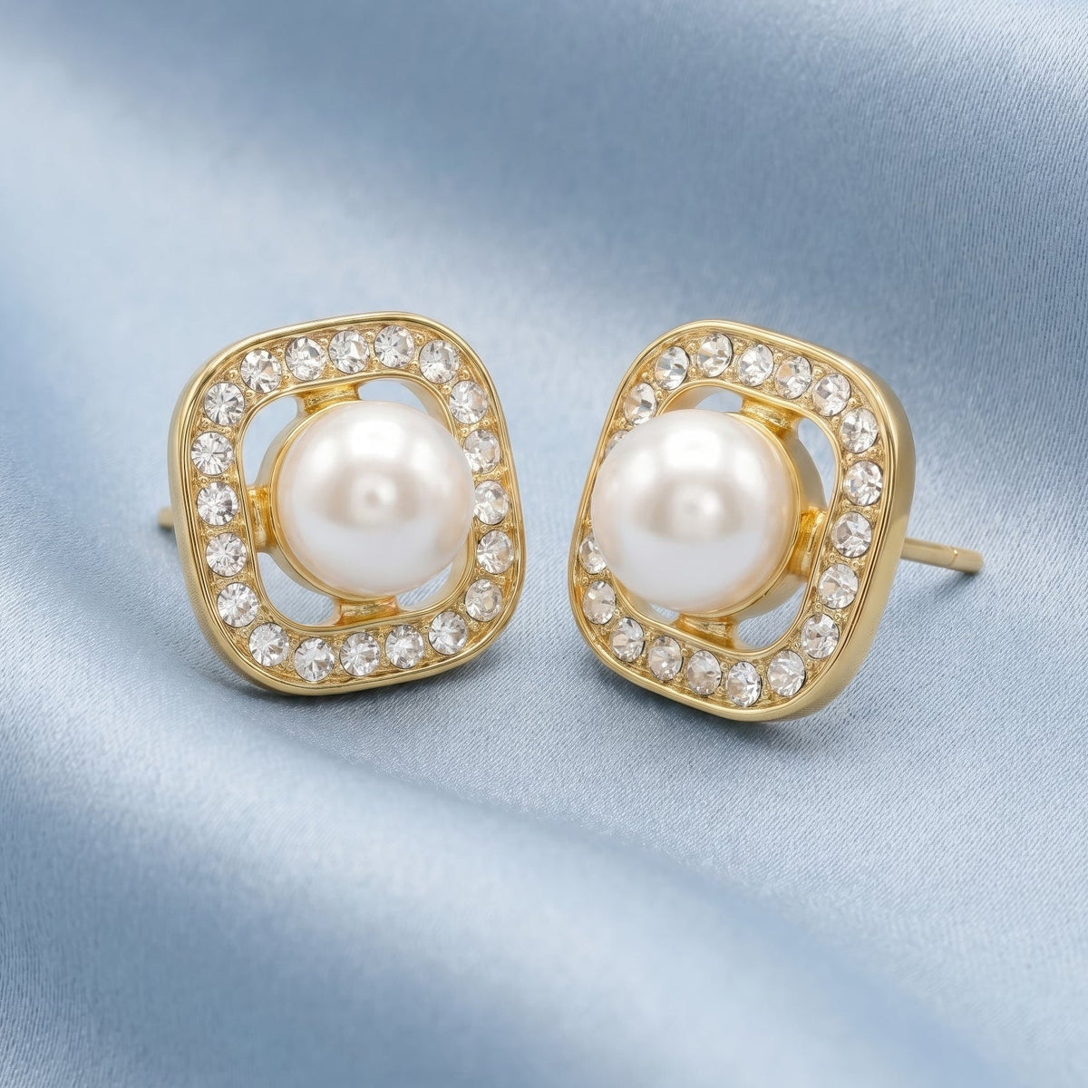 Desihi Earrings Anti-Tarnish Gold Plated Pearl Studs