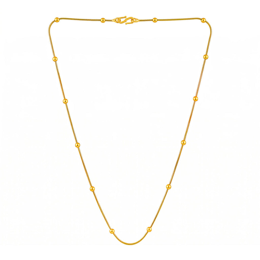 Desihi Necklace Anti-Tarnish Gold Plated Beaded Chain