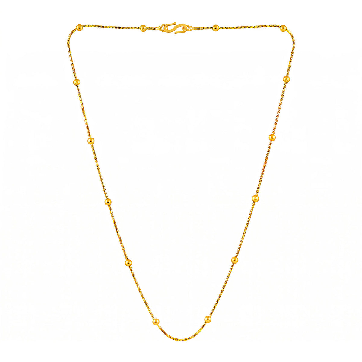 Desihi Necklace Anti-Tarnish Gold Plated Beaded Chain