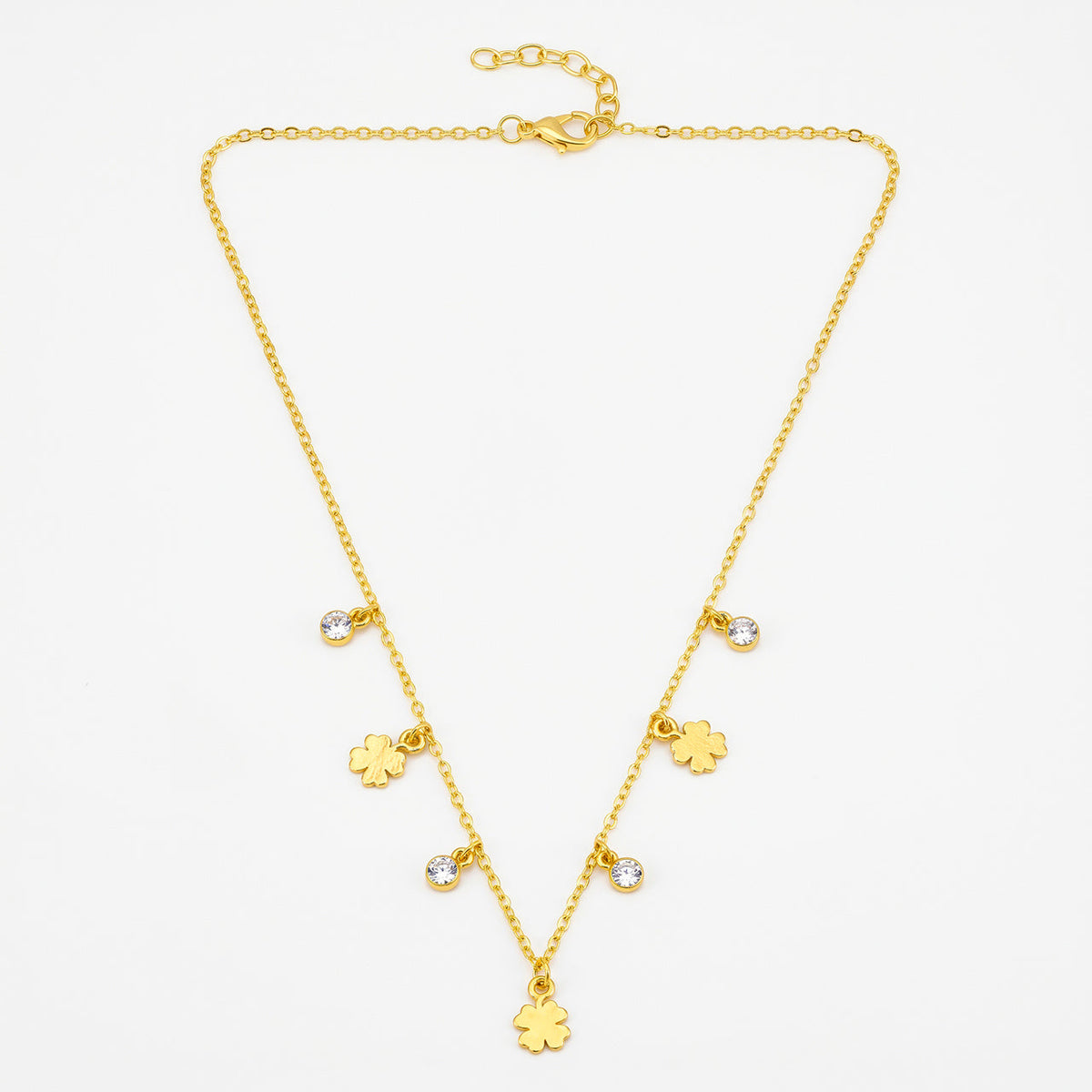 Anti-Tarnish Gold Plated Charms Necklace Minimalist Design