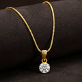 Desihi Necklace Anti-Tarnish Gold Plated Chain With Solitaire