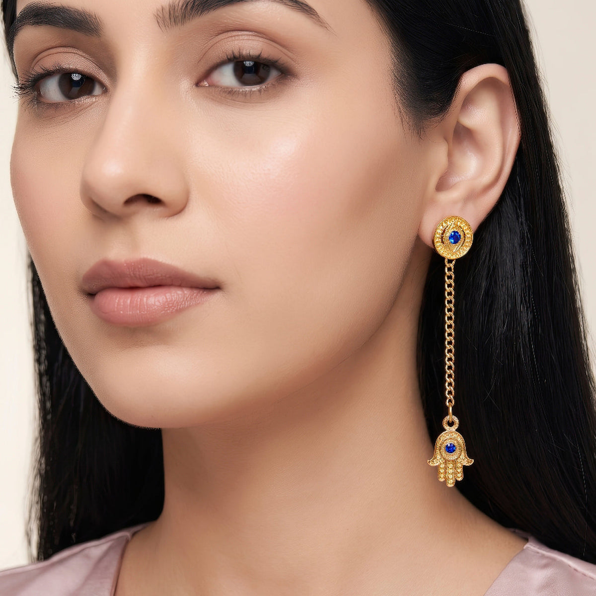 Desihi Earrings Anti-Tarnish Evil Eye Hamsa Drops