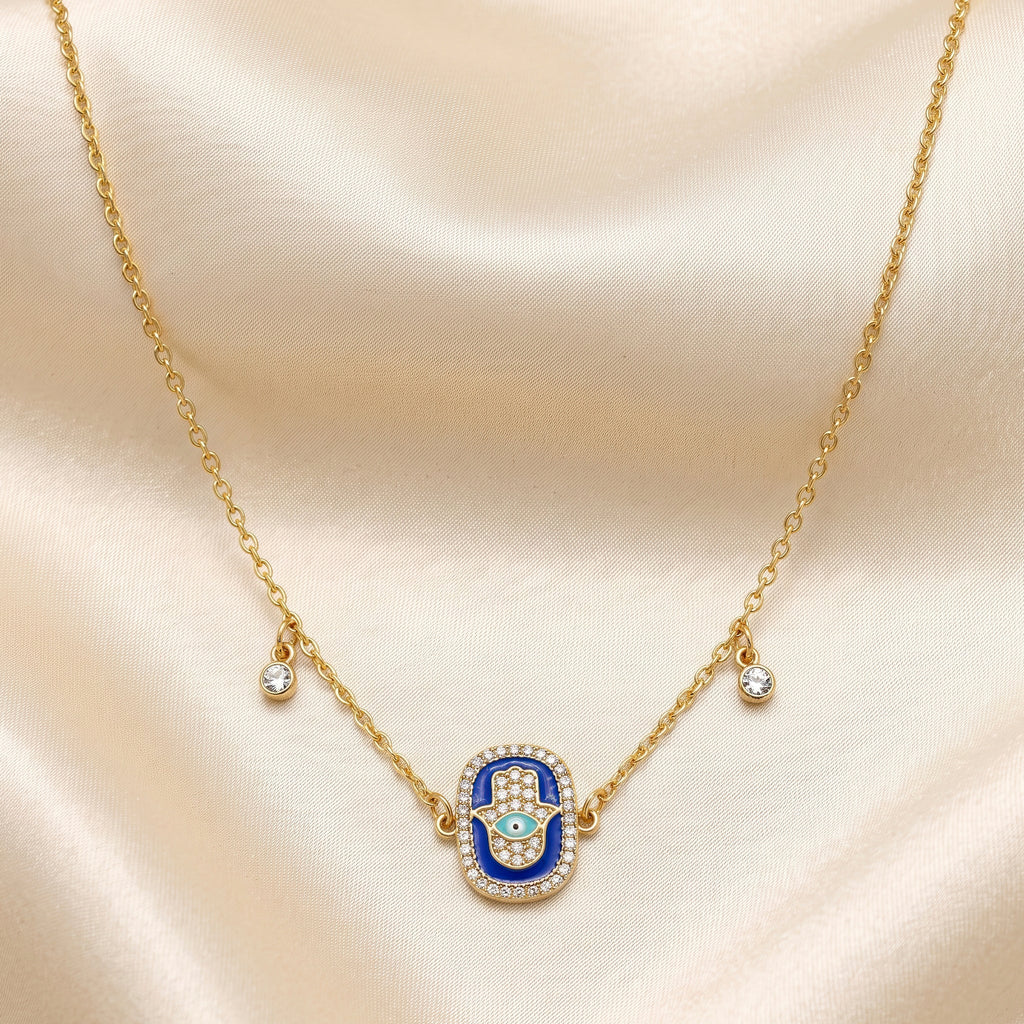 Desihi Necklace Anti-Tarnish Gold Plated Evil Eye Charm