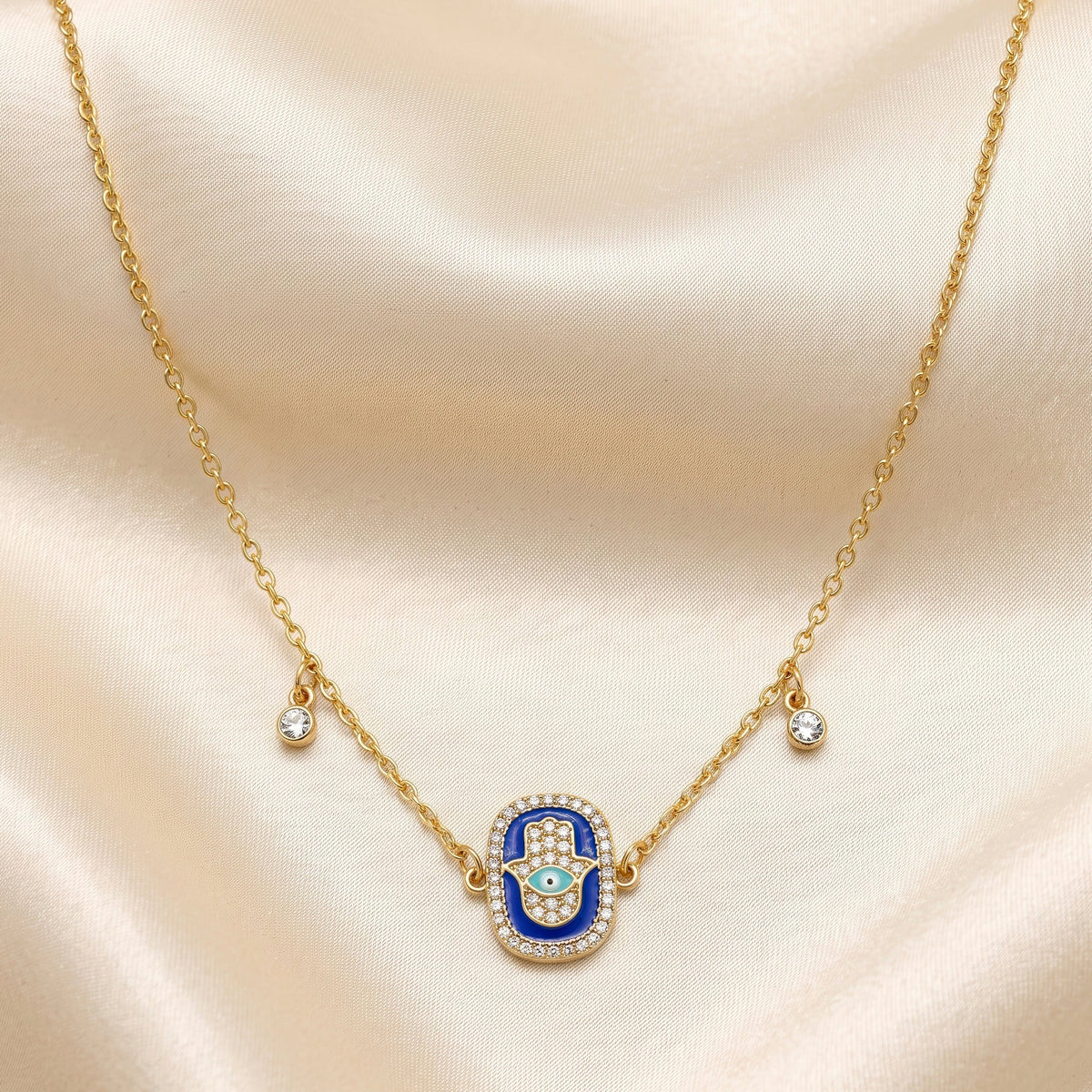 Desihi Necklace Anti-Tarnish Gold Plated Evil Eye Charm