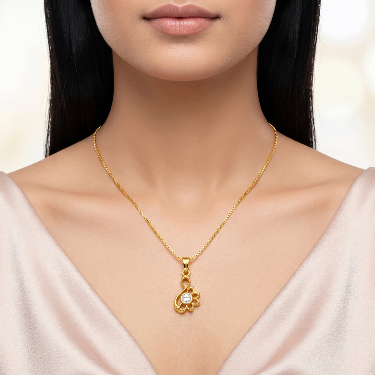 Desihi Necklace Anti-Tarnish Infinity Floral Chain