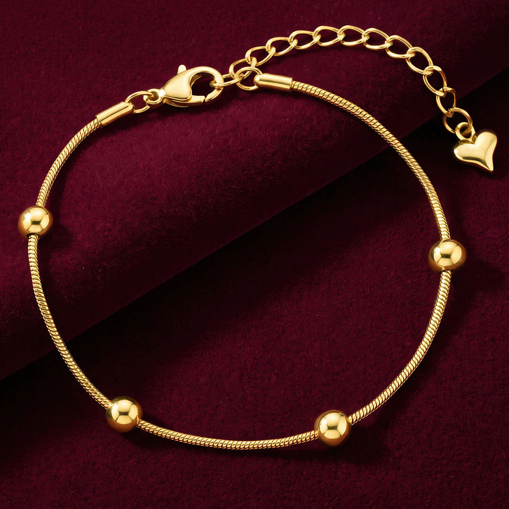 Desihi Bracelet Anti-Tarnish Heart Chain (Adjustable Size)