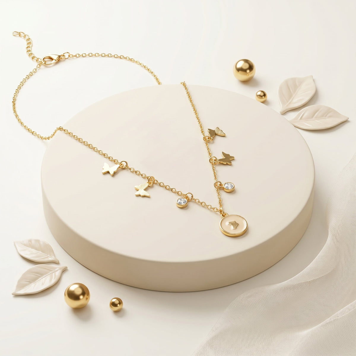 Desihi Necklace Anti-Tarnish Gold Plated Minimalist Set