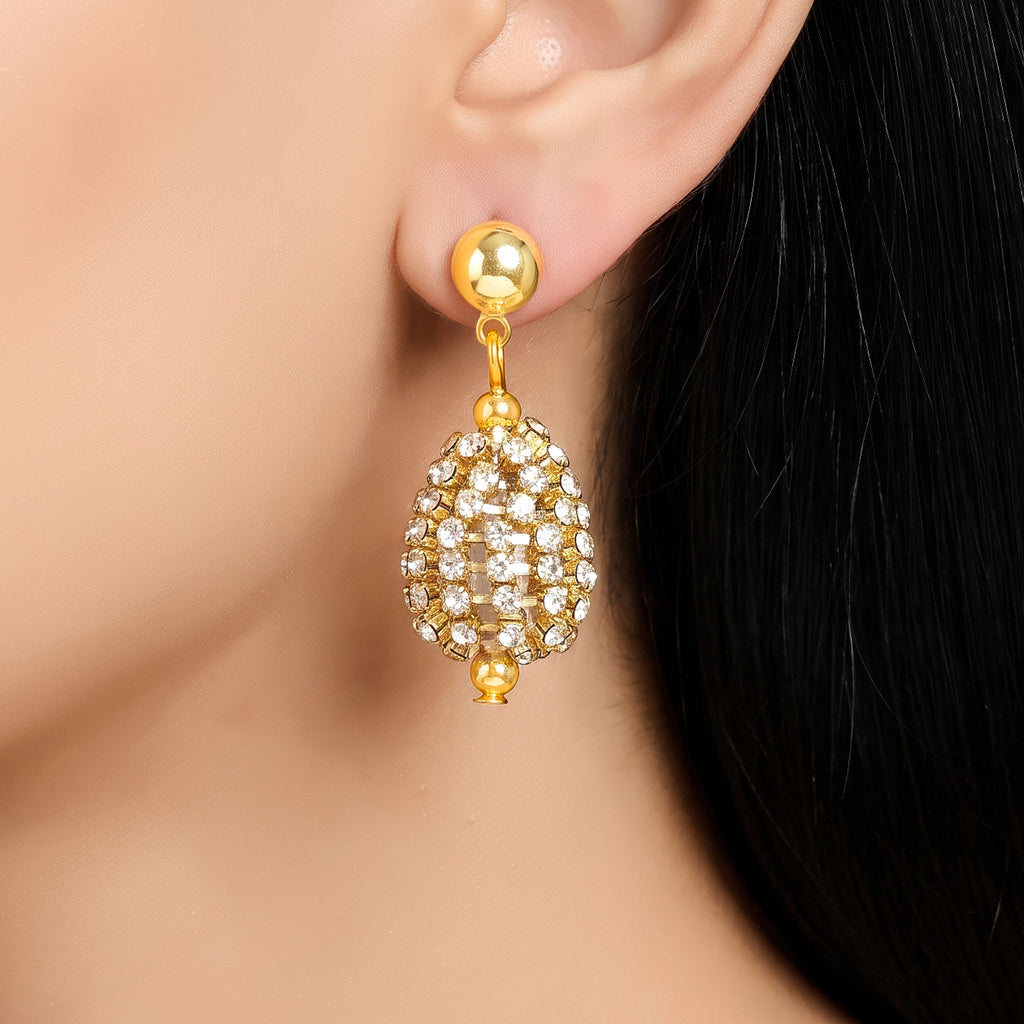 Desihi Earrings Anti-Tarnish Rhinestone Drop Danglers