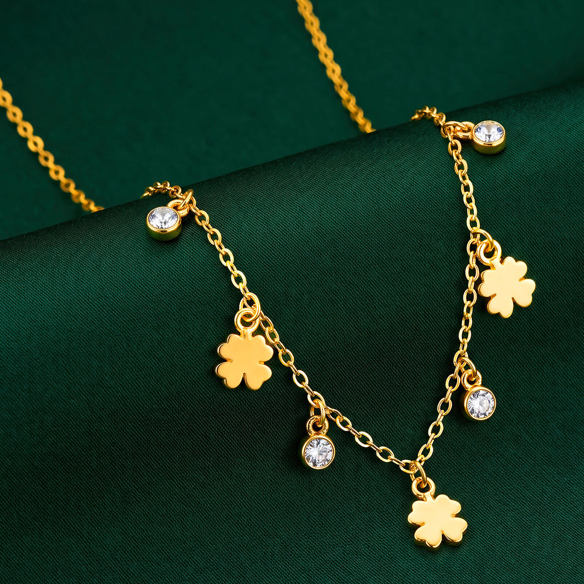 Anti-Tarnish Gold Plated Charms Necklace Minimalist Design