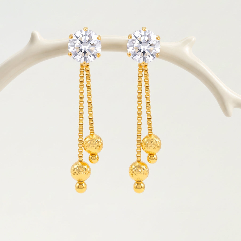 Desihi Earrings Anti-Tarnish Rhinestone Drop