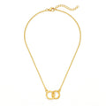 Desihi Necklace Anti-Tarnish Gold Plated Interlocking Rings Pendant
