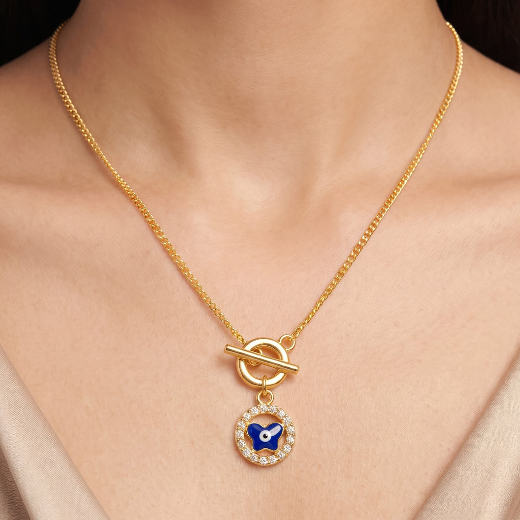 Desihi Necklace Anti-Tarnish Gold Plated Chain With Evil Eye
