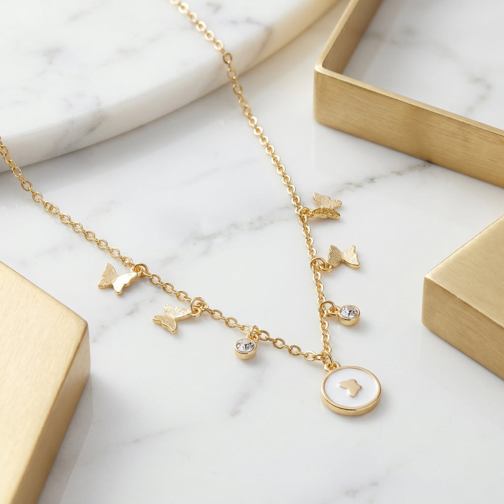 Desihi Necklace Anti-Tarnish Gold Plated Minimalist Set