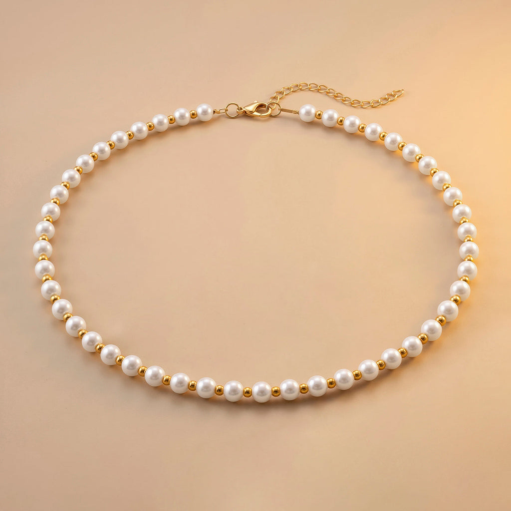 Desihi Necklace Anti-Tarnish Pearl Spacer Bead