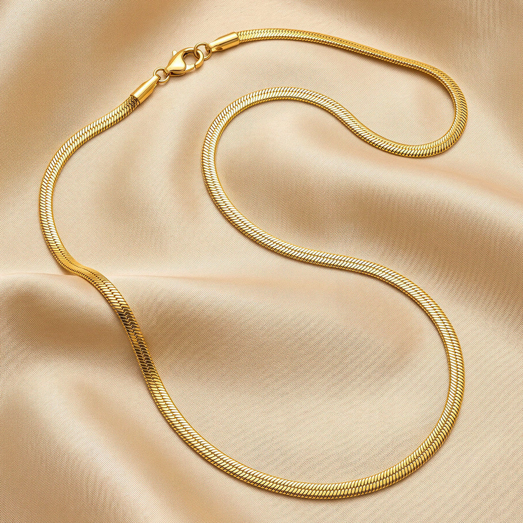 Desihi Necklace Anti-Tarnish Gold Plated Snake Chain