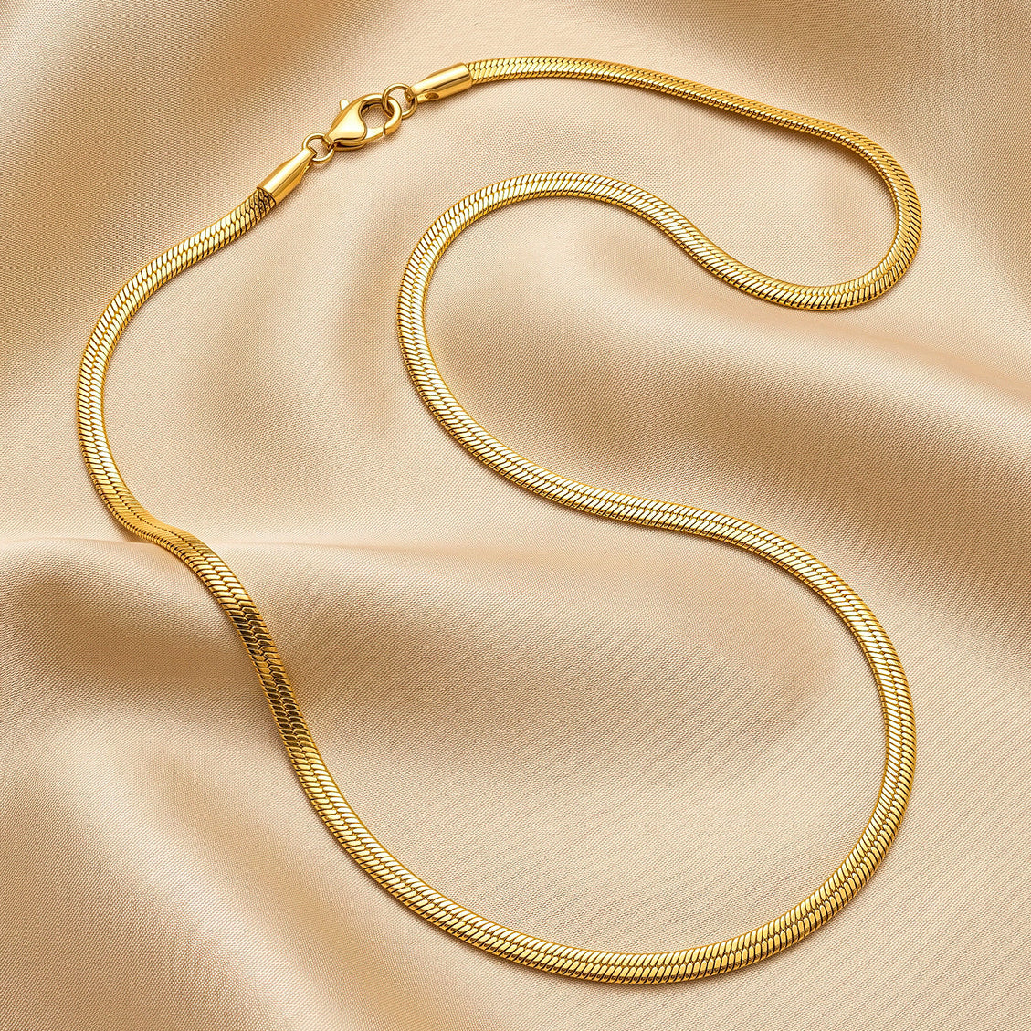 Desihi Necklace Anti-Tarnish Gold Plated Snake Chain