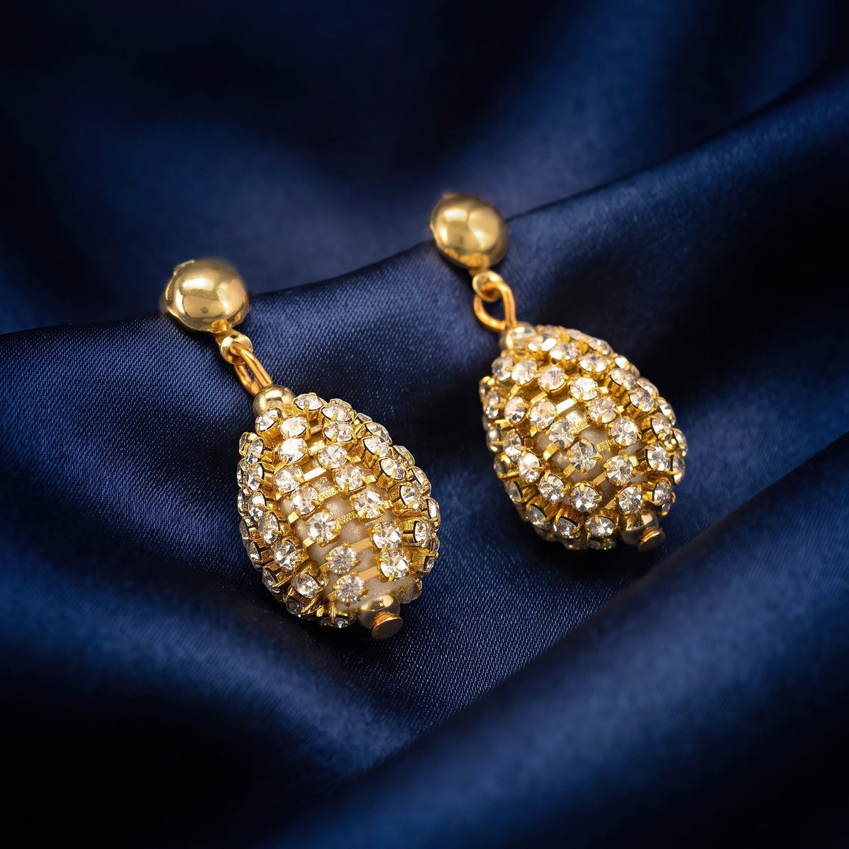 Desihi Earrings Anti-Tarnish Rhinestone Drop Danglers