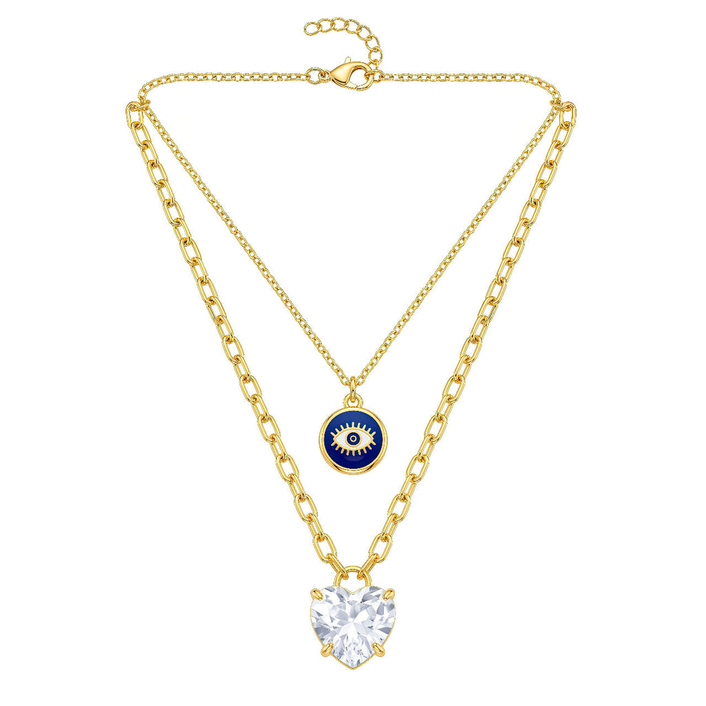 Desihi Necklace Anti-Tarnish Gold Plated Layered Set