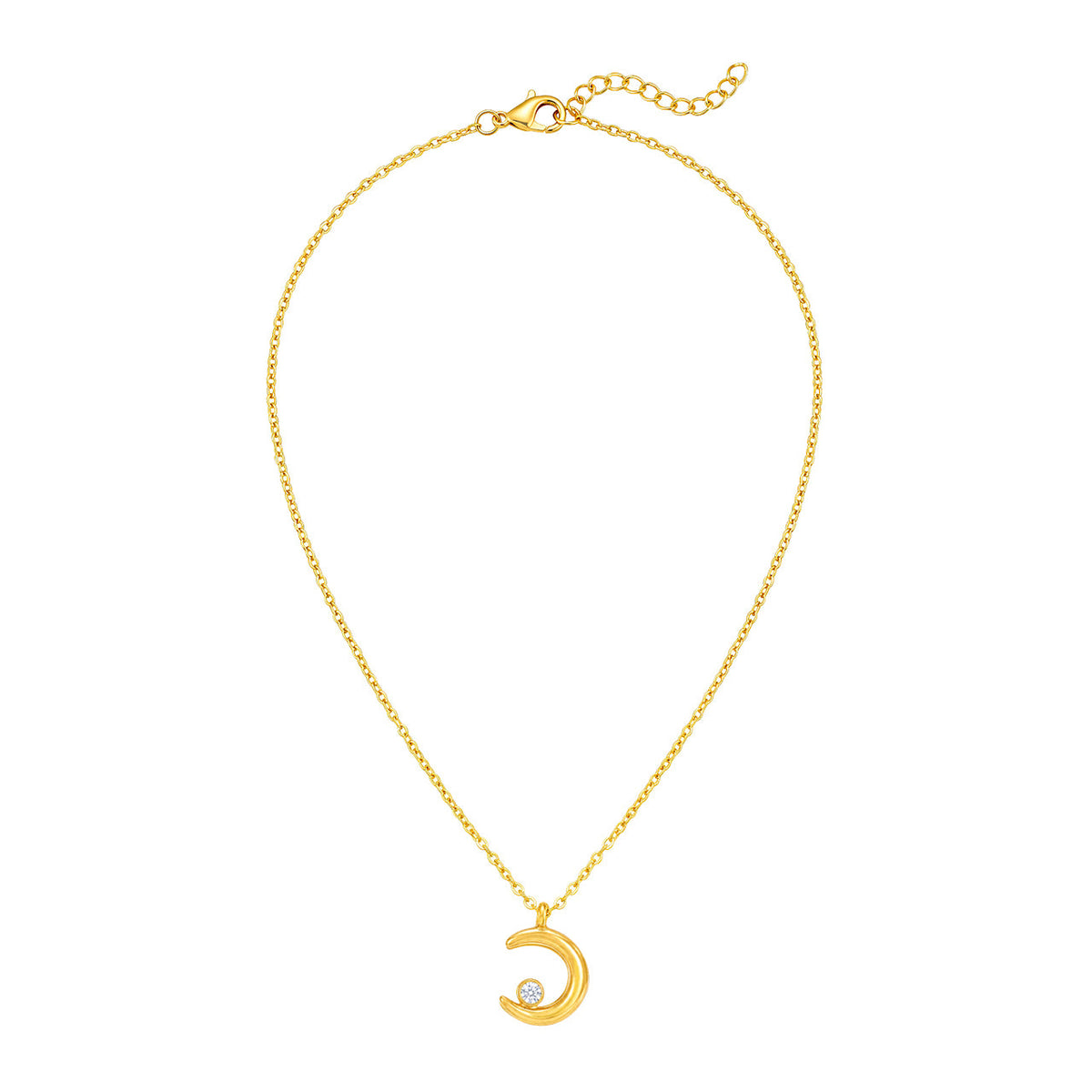 Desihi Necklace Anti-Tarnish Gold Plated Crescent Moon